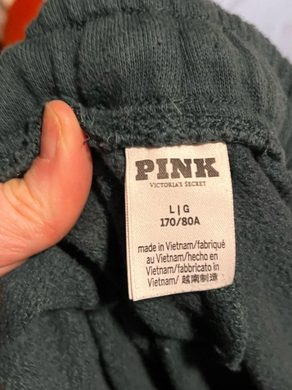 PINK Victoria's Secret Forest Green Zip-Up Hoodie and pants - Picture 5 of 6